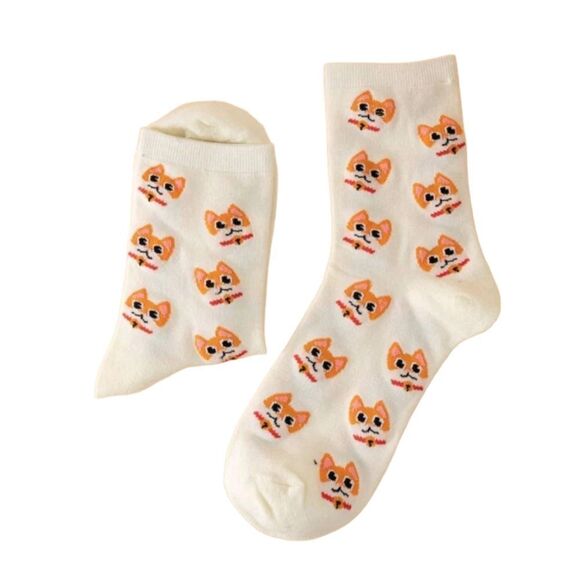 Cartoon Corgi Dog Socks - Picture 4 of 4